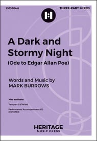 A Dark and Stormy Night Three-Part Mixed choral sheet music cover Thumbnail